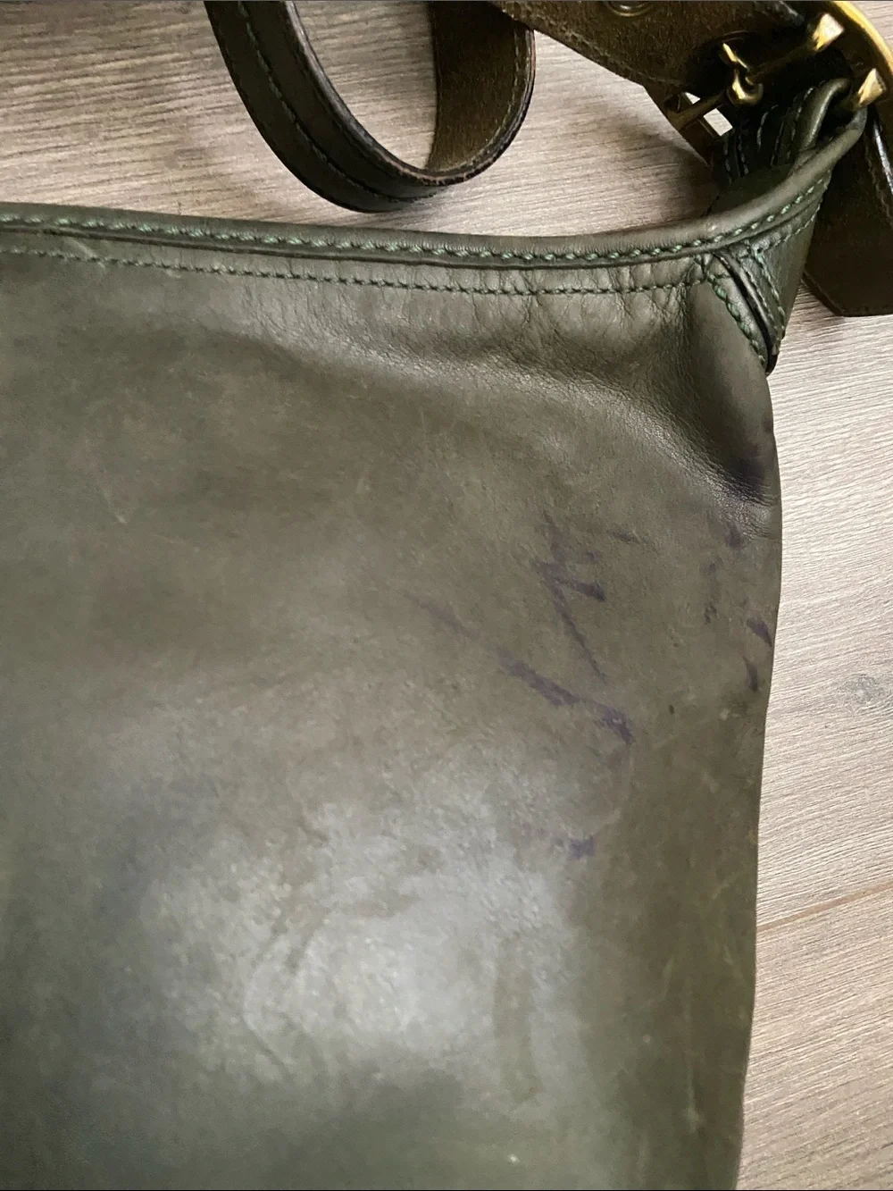 COACH RARE VINTAGE HUNTER FOREST GREEN BUCKET CROSSBODY BAG BLEECKER